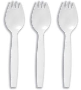 CaterX Spork Disposable Combined Spoon and Fork
