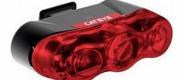 Rapid 3 black body red lens Rear Bike Light