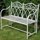 Cathedral Cream Two Seat Metal Bench