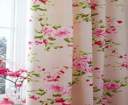 Catherine Lansfield Canterbury Pencil Pleat curtains, 66x72In - Red
