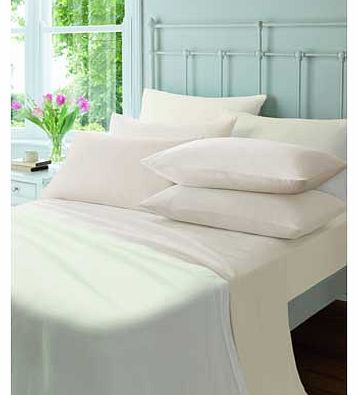 Catherine Lansfield Flannelette Cream Fitted Sheet - Single