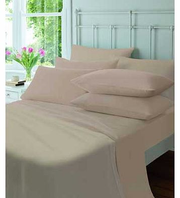 Catherine Lansfield Flannelette Natural Fitted Sheet - Super Kingsize