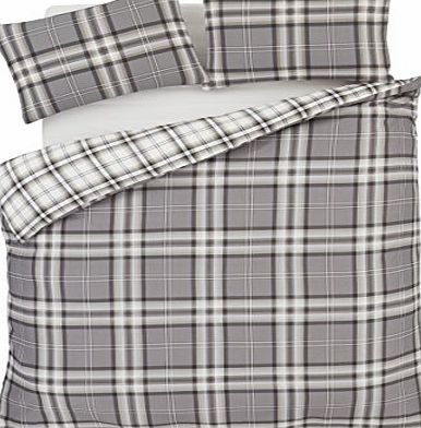 Catherine Lansfield Kelso Double Duvet Set - Charcoal