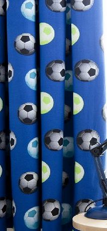 Catherine Lansfield Kids Football Curtains - Blue