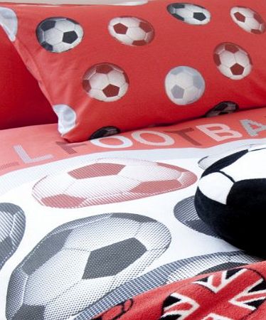 Catherine Lansfield Kids Football Single Quiltset, Red