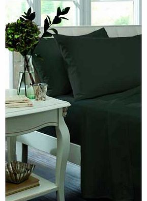 Catherine Lansfield Percale Non Iron Black Fitted Sheet - Kingsize