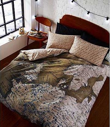 Catherine Lansfield Photographic Map Duvet Cover Set - Double