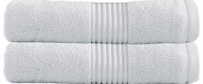 Catherine Lansfield Zero Twist Bath Sheet Towel x2 - White