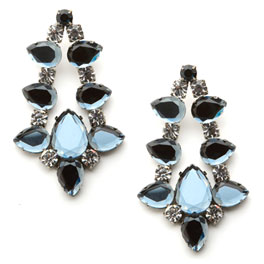 Blue Crystal Frame GiGi Earrings