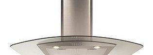 ECP92SS Curved Glass 90cm Chimney Hood in