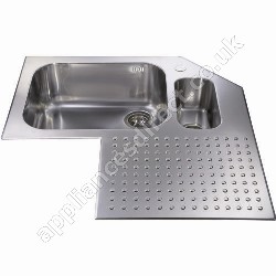 CDA Picazzo Corner Sink One and Half Bowl with Right Hand Drainer