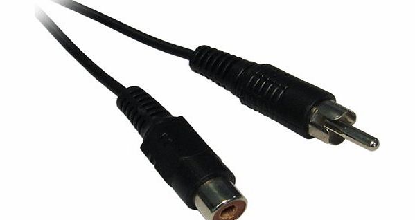 CDL Micro 3m Single RCA / Phono Male to Female RCA Phono Audio Video AV Extension Cable Lead Wire