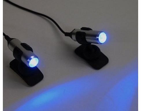 CE Car Accessories 2pcs 12V Blue LED Interior Stick-On Car Lights