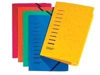 CE A4 blue three flap elasticated file with