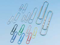 CEB CE large plain coloured paper clips, 33mm, BOX