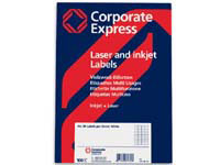 CEB CE white laser and inkjet labels, 63.5 x 46.6mm