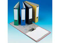 EXP foolscap blue upright lever arch file with