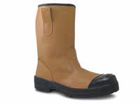CEB Golden tan leather rigger boots with steel toe