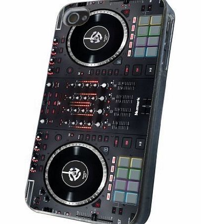 iphone 4 4S Twin CD DJ Decks Dj Mixer Controller Music Design Case/Back COVER PLASTIC/METAL-Clear Frame