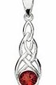Celtic Garnet Cubic Zirconia Celtic Pendant