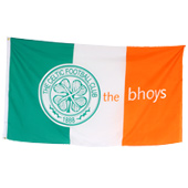 Celtic Home and Away Flag - Green/White/Orange.