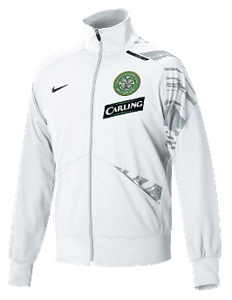 07-08 Celtic Warm-Up Training Jacket (White) - Full-zip lined jacket features cut and sew inserts an