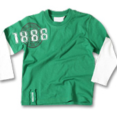 Shoulder Print T-Shirt - Kids - Green.