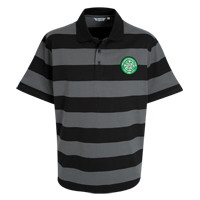 Celtic Striped Polo Shirt - Black/Grey.