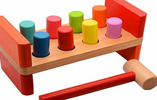 CentBest Wooden Pounding Bench with Hammer for Babies Children Infants Kids Toddlers