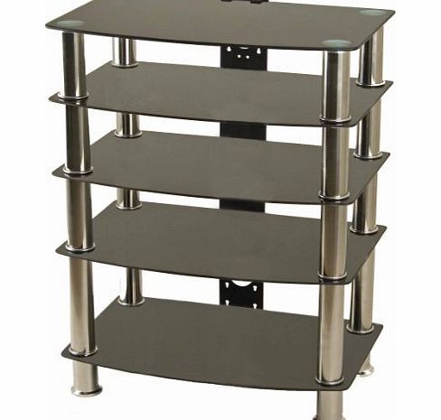 Centurion Black Glass Hi-Fi/TV Stand