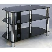 GT3 Black Glass Premium TV Stand For