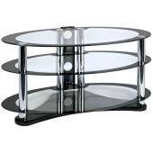 Centurion GT8 Oval Black Glass TV Stand For Up