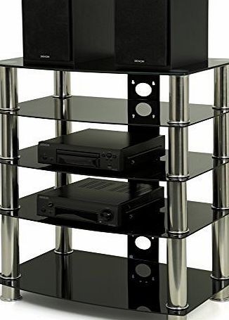 Centurion Supports GTS-6 Plasma / LCD TV Stand with Black Glass