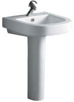 Cubic 600mm Washbasin with Full Pedestal