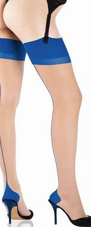 Cervin Seduction Bicolore non-stretch seamed stockings large 55``-57`` rose pink/black top