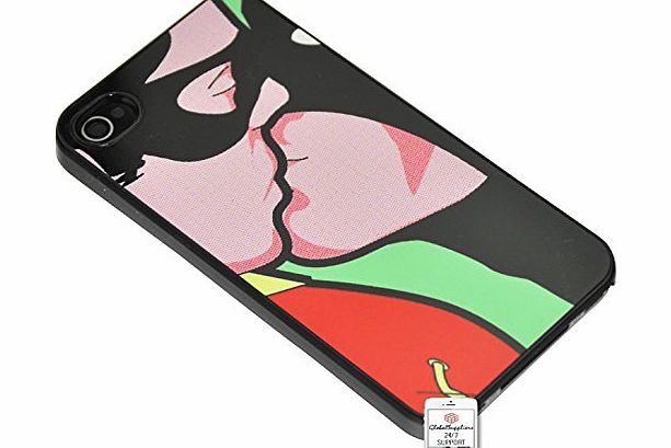 CG CC 3 YEARS WARRANTY - HIGH QUALITY - Case for iPhone 4 amp; 4S - gay - homosexual - kiss - men - provocation - batman - robin - kissing - printing on alloy - case in thermoplastic