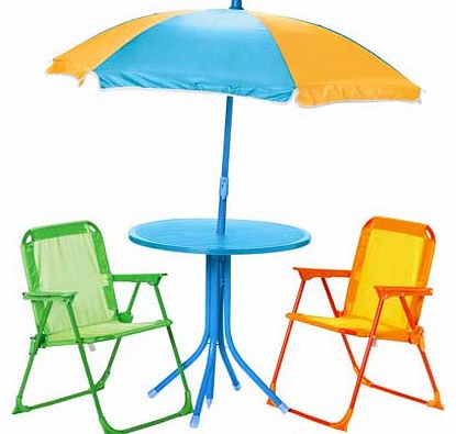 Childrens Chairs. Table and Parasol