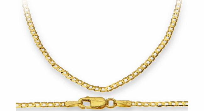 ChainCo 9ct Yellow Gold 1.9g Curb Necklace of 41 cm/16 Inch Length and 1.8mm Width