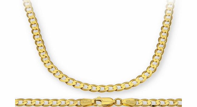ChainCo 9ct Yellow Gold 10.4g Curb Necklace of 61 cm/24 Inch Length and 4mm Width