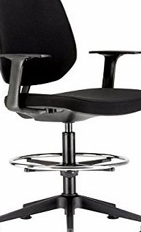Chairs For Offices Free 3 day delivery Chairs For Offices HI131104BK High Seat Draughtsman Workbench Counter Chair with Arms Black Free 3 day Delivery