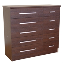 Espresso Effects on Drawer Chest  Espresso Effect 5 Wide Drawers And 5 Narrow