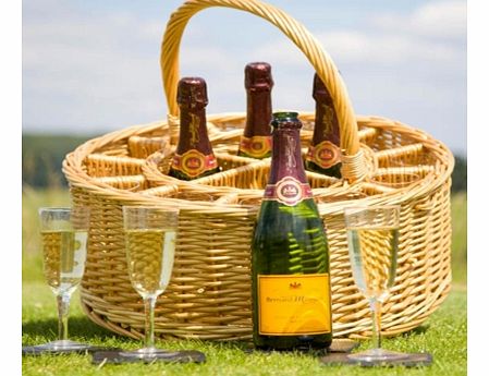 Champagne or Wine Basket With 12 Glasses 1976CX