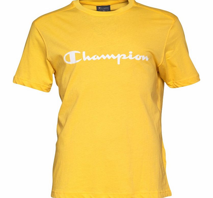 Champion Mens Classic Logo T-Shirt Yellow