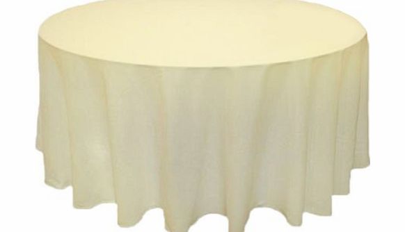 Chancery Chair Covers Ivory Round Tablecloth Linen Banquet Poly Seamless Table Cloth ALL SIZES AVAILABLE (108 INCH)