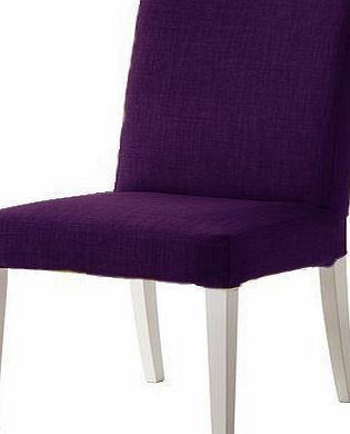 Changing Sofas Purple Replacement Slip Cover for Ikea Henriksdal Dining Chairs in Linen Effect Fabric