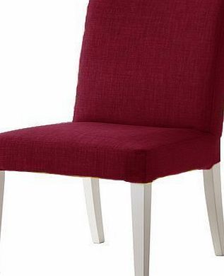 Changing Sofas Red Replacement Slip Cover for Ikea Henriksdal Dining Chairs in Linen Effect Fabric
