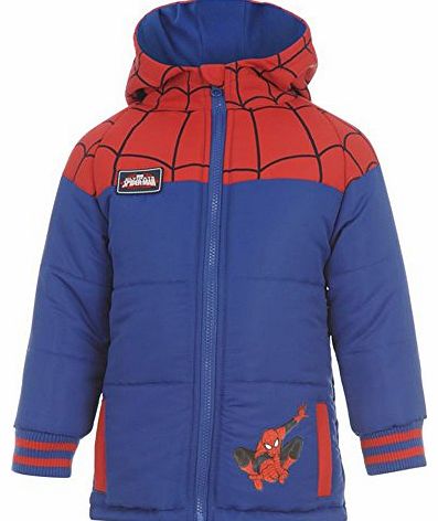 Character Kids Padded Coat Infant Spiderman 7-8 Yrs