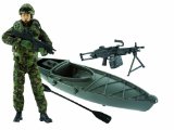 HM Armed Forces Royal Marines Commando with Stealth Canoe