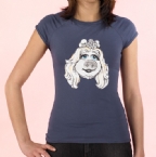 Womens Miss Piggy T-Shirt Blue