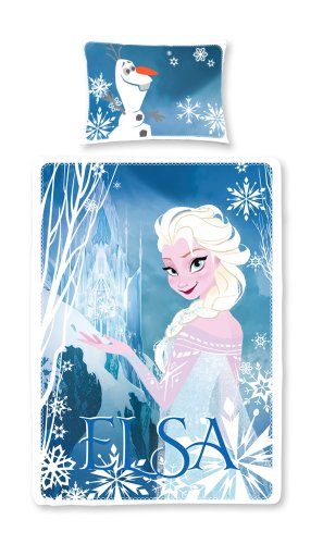 135 x 200 cm Disney Frozen Elsa Single Panel Duvet Set, Multi-Color